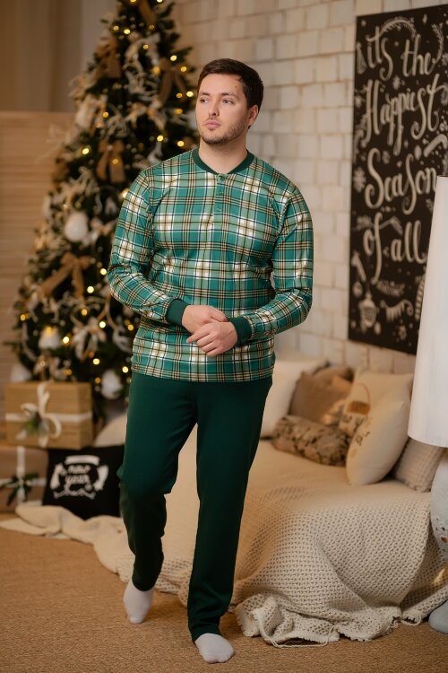 Pijama LSB011C(verde smarald carouri)
