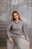 Tricou polo m/l (gri)