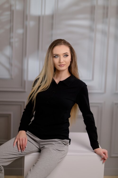 Tricou polo m/l (negru)
