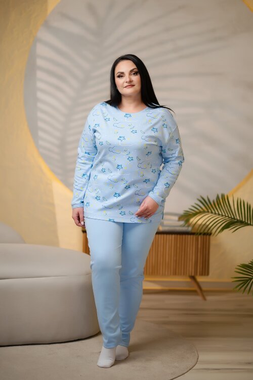 Pijama PJF029B (albastru, stele)
