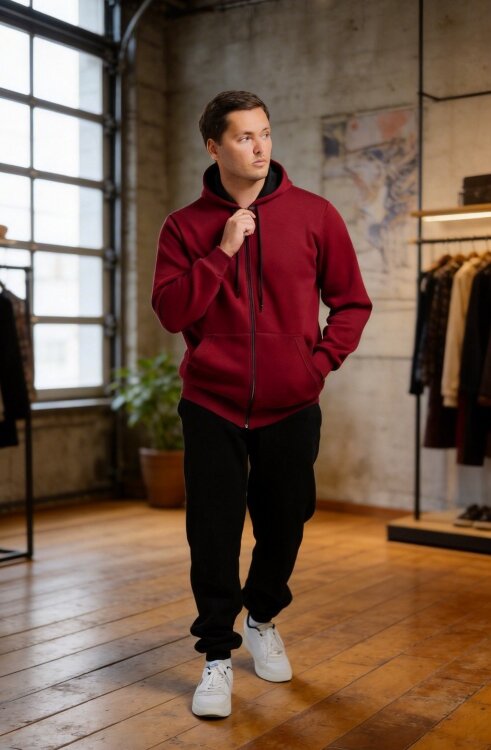 Hanorac bărbați HAB313 (bordo)