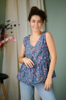 -50% Bluză denim BLF010A  (flori de cîmp)