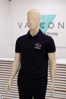 Tricou polo cu broderie: MOLDOVA (negru)