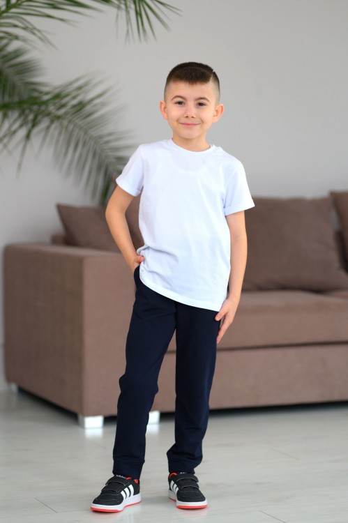 Pantaloni copii PTC101B (albastru închis)