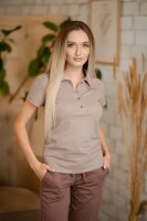 Tricou polo TPF101A (capucino)