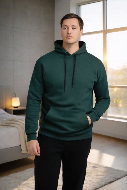 -15% Hanorac gros HAB002B (verde smarald)