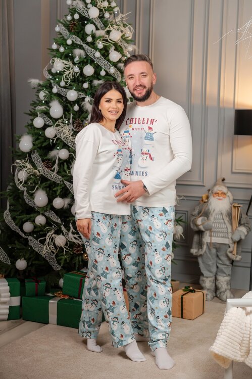 Pijama flaușată LSB005A(Om de zăpadă)