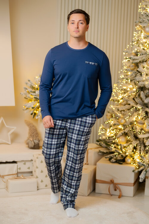 Pijama LSB004F (albastru indigo)