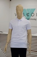 Tricou polo uni (alb)