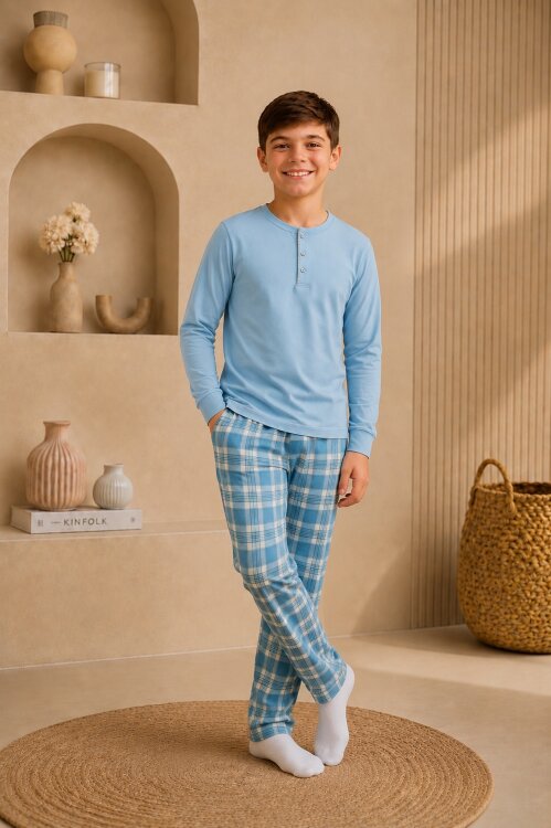 Pijama LSC005C (azuriu)