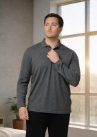 Tricou polo m/l TPB100E (gri închis)