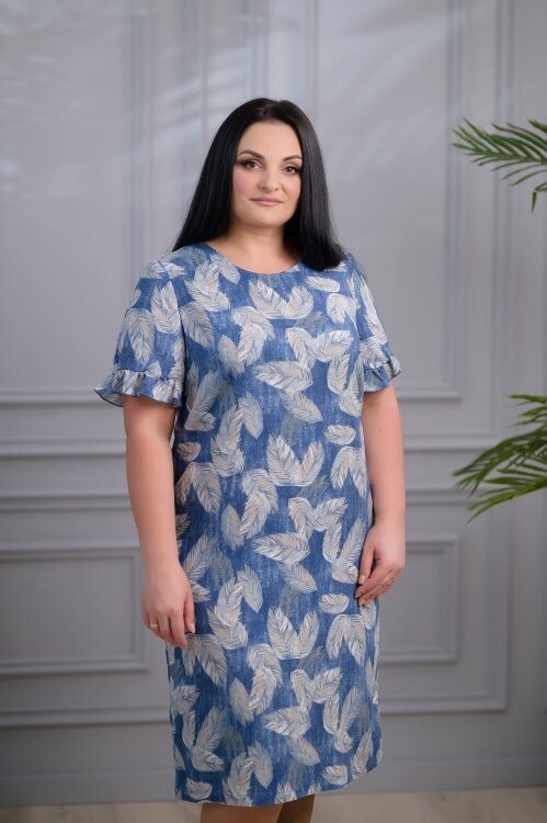 -20% Rochie ROF008A (albastru safir, print)