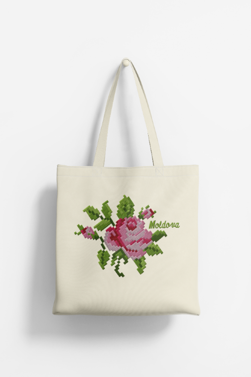 Traistă Broderie Trandafir Moldova