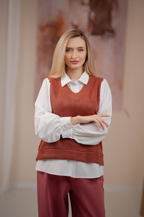 Bluză BLF032A ( caramiziu)