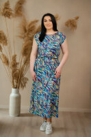 Rochie ROF007A (albastru, mozaic)