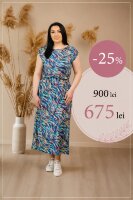 -25% Rochie ROF007A (albastru, mozaic)