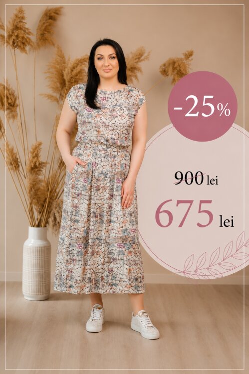 -25% Rochie ROF007A (ivory, mozaic)