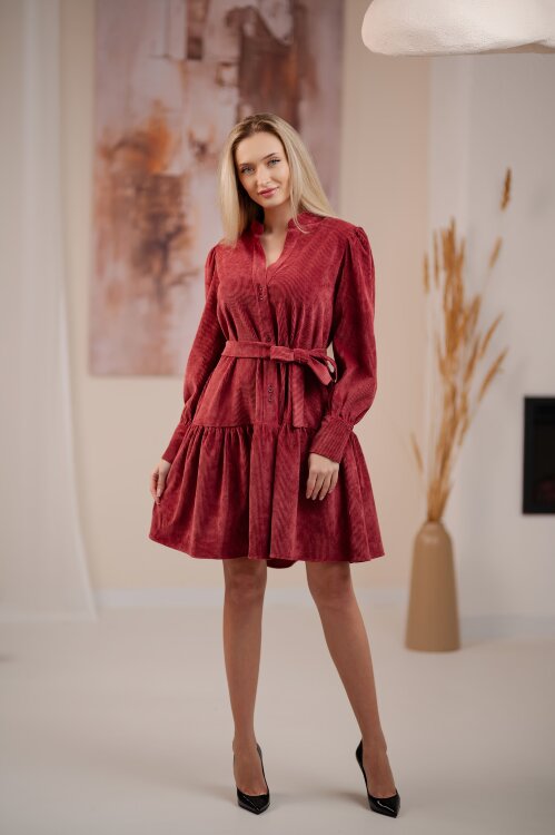Rochie velvet ROF024A (bordo)
