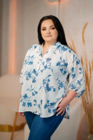 Bluză BLF030A (ivory, vintage blue)