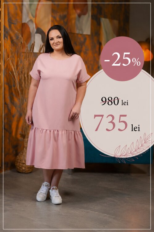 -25% Rochie ROF018A (roz pudrat)