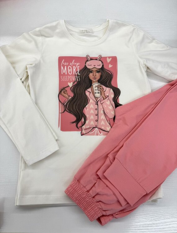 Pijama PJC015B (roz: less sleep)