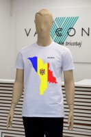 Tricou bărbați Harta Moldovei Tricolor
