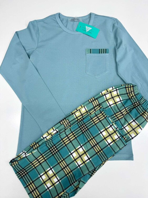 Pijama PJC008D (carouri: verde de pin)