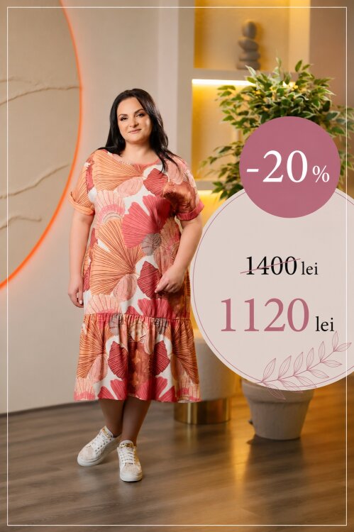 -20% Rochie femei ROF018B (Botanic coral)