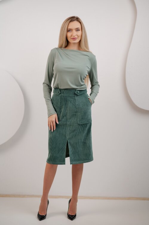 Fustă velvet FSF006A (smarald)